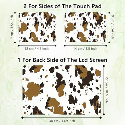 Laptop Skin Sticker Decal, Universal Reusable Vinyl Laptop Cover for 12" 13" 13.3" 14" 15" 15.4" 15.6" Notebook PC, Waterproof Scratch-Resistant with 2 Wrist Pads, Easy to Apply & Remove,Brown Cow - color: Brown Cow