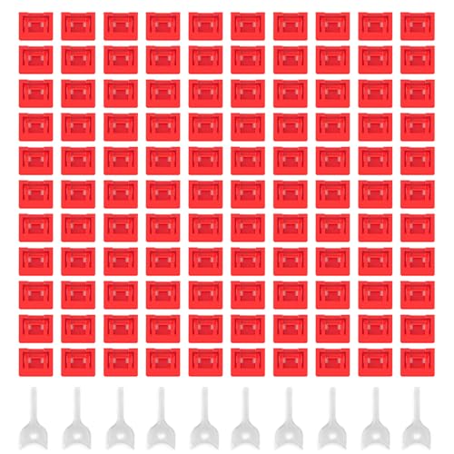 100-Pack USB-A Port Locks with 5 Keys,Laptop Security Locks for Physical Security and Malware Protection, Removable USB-A Port Locks for PC Laptops,Protecting Data and Information Security (Red) - color: Red, size: 100+5