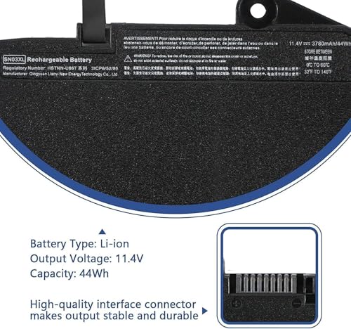 SN03XL Laptop Battery for HP EliteBook 820 G3 G4 Series 725 G3 725 G4 Series HSTNN-DB6V HSTNN-l42C HSTNN-UB6T SN03044XL HSTNN-I42C 800514-001 800232-541 800232-241(11.4V 44Wh)