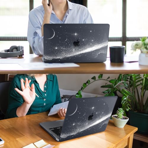 for MacBook Air 15 inch Case 2026-2023 Release M5 A3448 M4 A3241 M3 A3114 M2 A2941 Liquid Retina Display, Hard Shell Case with Keyboard Cover+Screen Film+Trackpad Film, Starry Sky - color: Starry Sky
