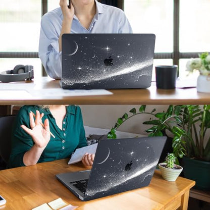 for MacBook Air 15 inch Case 2026-2023 Release M5 A3448 M4 A3241 M3 A3114 M2 A2941 Liquid Retina Display, Hard Shell Case with Keyboard Cover+Screen Film+Trackpad Film, Starry Sky - color: Starry Sky
