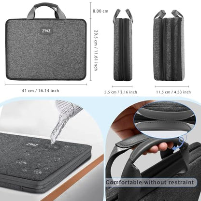 ZINZ Expandable Laptop Case 15.6 Inch Sleeve, Protective Carrying Case Compatible with MacBook Neo 16", MacBook Pro 16"/15.4", Dell XPS 16" and Most 15" 15.6" 16" Notebook，MG01Y01 - color: Mg01y01, size: 15-16"