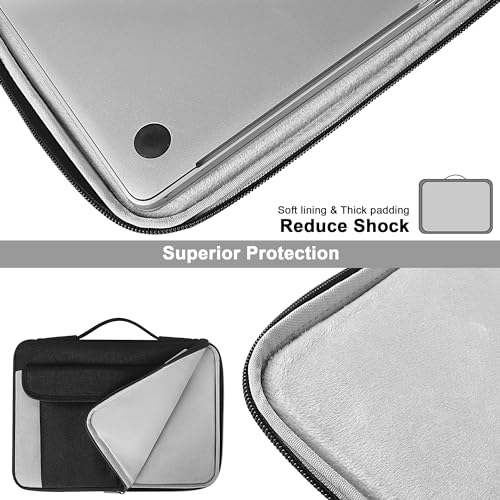DOMISO 15.6-16 Inch Laptop Sleeve Case,Water-resistant Laptop Protective Case for MacBook Pro16,Dell XPS 16,Lenovo,HP, ASUS, Acer,Black - color: Black, size: 15.6-16 Inch