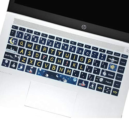 Keyboard Cover for HP 14" Laptop 2020 2019 2018,HP Pavilion x360 14M-BA 14M-CD 14M-DH 14-BA 14-BF 14-cm 14-CF 14-DF 14-DK 14-DS 14-DQ Series 14 Inch Protective Skin,Space Man - color: Space Man