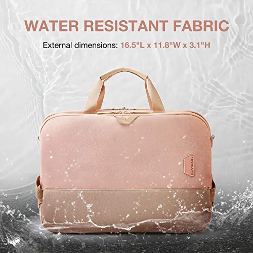 BAGSMART Laptop Bag for Women, 15.6 Inch Laptop Briefcase, RFID Blocking Laptop Case, Computer Bag Shoulder Messenger Bag