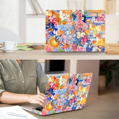 Compatible with 2026 MacBook Neo Case 13 inch Model A3404 (A18 Pro Chip), Anti-Fingerprint& Scratch Sturdy Hard Shell Case & Keyboard Cover & Screen Protector &Webcam Cover, Pattern Collage01 - color: Pattern Collage01