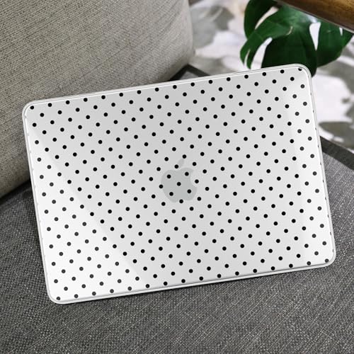 MEEgoodo 4-in-1 Printed Case for MacBook Neo 13 inch 2026 Release Model A3404, Laptop Hard Shell Cases with Keyboard Skin & Screen Protector & Webcam Covers, Poka Dot Black - color: Poka Dot Black