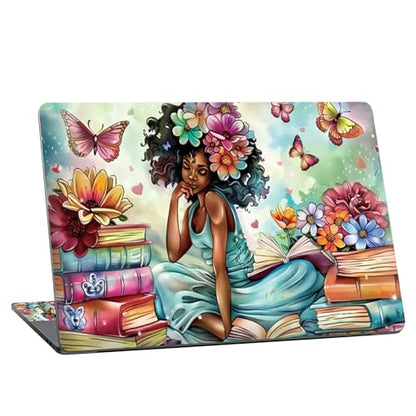 Universal Laptop Skin Sticker with 2 Wrist Pad Skins, Waterproof Scratch Resistant Vinyl Laptop Cover Decal, Cut to Fit for 11–15.6 Inch MacBook HP Dell Lenovo, Butterfly Girl - color: Butterfly Girl