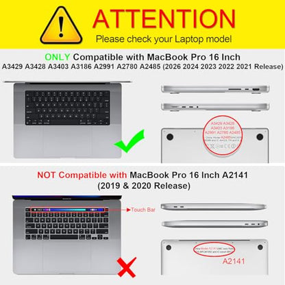 Fintie Hard Shell Case for MacBook Pro 16 Inch, Crystal Clear | A3428 A3429 A3403 A3186 A2991 A2780 A2485(2021-2026), M5/M4/M3/M2/M1 Chip - color: Crystal Clear, size: Pro 16 Inch