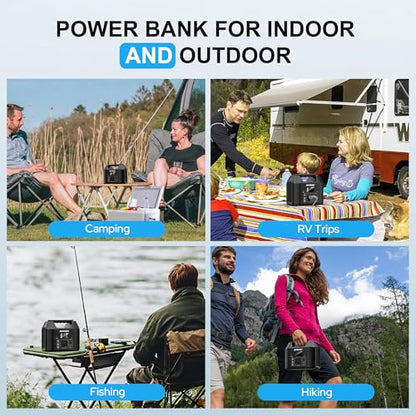 Portable Power Station 122.8Wh, 150W Power Bank with AC Outlet | SinKeu LiFePO4 Battery Solar Generator for Home Use, Camping, RV, Emergency Backup