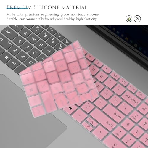 Keyboard Cover for HP OmniBook 7 Laptop 16-ay 16-az 16-az0097nr 16-ay0087nr 16t-ay000 16t-az000 16", HP OmniBook 7 17-dc0097nr 17-dc0037nr 17t-dc000 17.3" Skin(Not fit Omnibook X 17-dd 17t-dd)-Pink - color: Pink