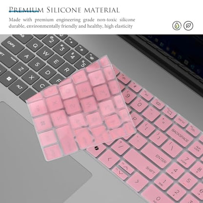 Keyboard Cover for HP OmniBook 7 Laptop 16-ay 16-az 16-az0097nr 16-ay0087nr 16t-ay000 16t-az000 16", HP OmniBook 7 17-dc0097nr 17-dc0037nr 17t-dc000 17.3" Skin(Not fit Omnibook X 17-dd 17t-dd)-Pink - color: Pink