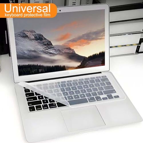 Ultra Thin Keyboard Cover Protector, Compatible with Laptop Notebook 13" 14" 15.6" 16" 17" inch Universal Silicone Keyboard Protector Skin Waterproof Dustproof (Transparent,for 15"-17.6") - size: For 15-17.6 inch laptops