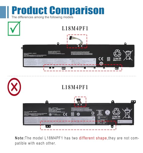 L18M4PF1 L18D4PF1 Laptop Battery Replacement for Lenovo Yoga C940-15IRH 81TE Yoga 9-15IMH5 82DE/ IdeaPad S740-15IRH 81NW 81NW 81NX Series 5B10T83738 5B10U65276 15.36V 69Wh 4500mAh(Long Cable) - size: 12.42*2.93*0.26 inch L18M4PF1