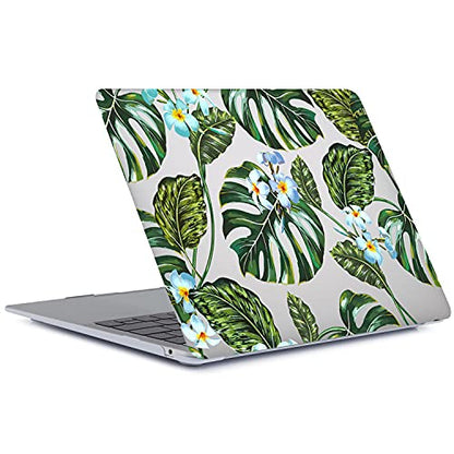 Protective Case Compatible with MacBook Pro 13 inch with CD-ROM Model: A1278(Old Version 2012/2011/2010/2009/2008), Plastic Hard Shell Case Cover & Keyboard Cover Skin - Green Leaves - color: Green Leaves, size: A1278(Pro 13 w/CD-ROM 2008-2012)