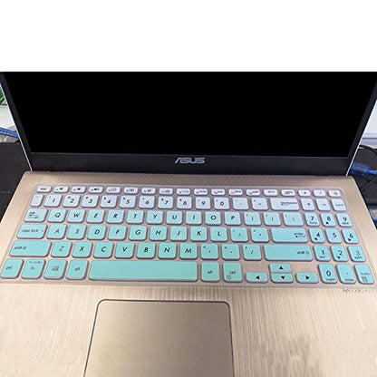 Compatible for Asus Vivobook 15 F512FA F512DA F512F F512 A512 A512FJ A512F X512F FA DA 15.6 Inch Silicone Laptop Keyboard Cover Skin,whiteblue - color: whiteblue