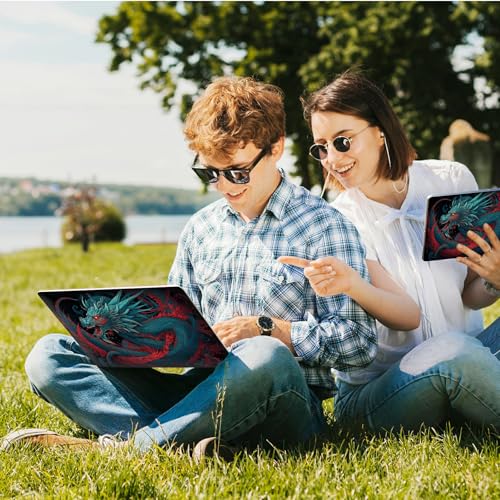 Universal Laptop Skin Sticker with 2 Wrist Pad Skins, Waterproof Scratch Resistant Vinyl Laptop Cover Decal, Cut to Fit for 11–15.6 Inch MacBook HP Dell Lenovo, Chinese Dragon - color: Chinese Dragon