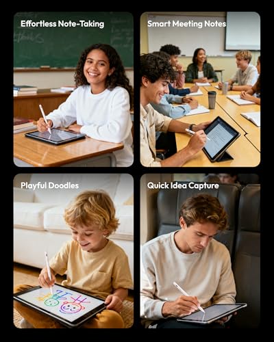 Metapen Pencil Air8 for Apple iPad 2018-2026, 10 Min Faster Charge, Palm Rejection Stylus Pen for iPad a16/11/10/9/8/7/6th Gen, Pro 12.9/11/13-inch M4/M5, Air 3/4/5/M2/M3/M4, Mini 5/6th - style: Apple pencil