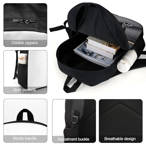 17-Inch Laptop Backpack Water-Resistant Gorillas Fitness Daypack with Shoulder Strap Lightweight Casual Rucksack for Travel Commuter Hiking Outdoor Activities 20l Black