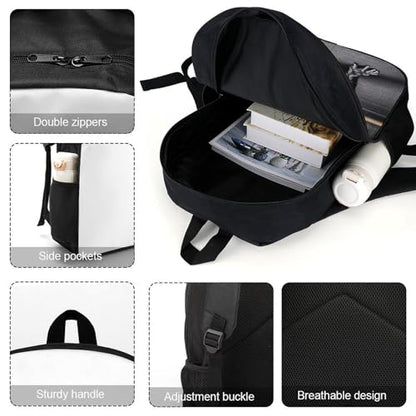 17-Inch Laptop Backpack Water-Resistant Gorillas Fitness Daypack with Shoulder Strap Lightweight Casual Rucksack for Travel Commuter Hiking Outdoor Activities 20l Black