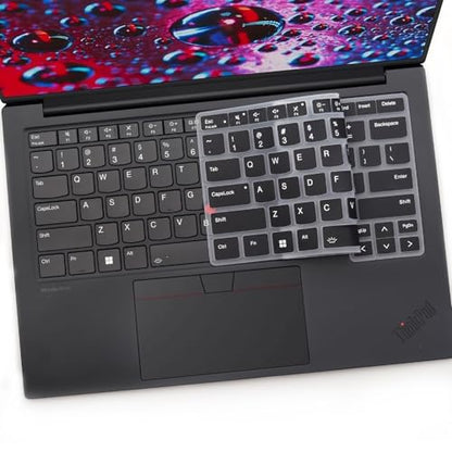 2 PCS Keyboard Cover for 2026 2025 16 inch ThinkPad P1 Gen 9/Gen 8/Gen 7, 16" ThinkPad T1g Gen 9/Gen 8 (NOT FIT ThinkPad P16 P16v P16s T16 T16g) US Protective Keyboard Skin-Black+Clear - color: Black+Clear