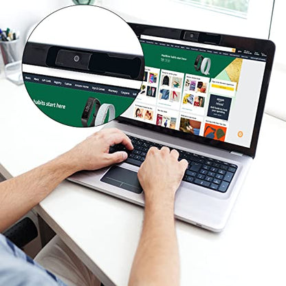 Webcam Cover, 3 Pieces, Laptop Camera Cover, Privacy Shielding Capacity is Twice as Big as The Traditional, Suitable for Computer Mobile Phones, laptops, Tablets and so on (Black) - color: black