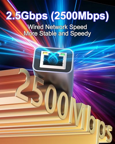 2.5gb USB to Ethernet Adapter, 2.5g Aluminum 2-in-1 USB & USB C to RJ45 Network Adapter 2500Mbps LAN Converter for MacBook Air/Pro, HP, XPS, Surface, iPad, iPhone 17/16 - color: 2.5gb