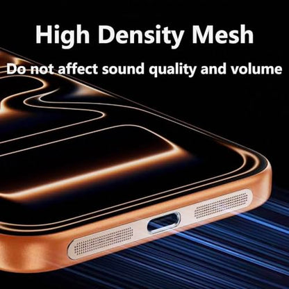 for iPhone 17 Pro Max Earpiece Speaker Mesh Anti Dust Proof Adhesive Cover - 5PCS / Silver - color: Silver, size: iPhone 17 Pro Max