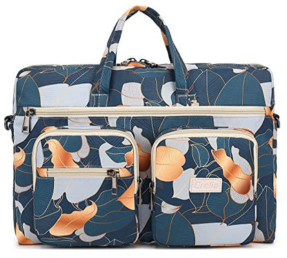 Laptop Shoulder Bag15.6inch women men Waterproof 16inch Computer Bags Women Business Office Work Bag Briefcase 14 inch case - color: Leaves