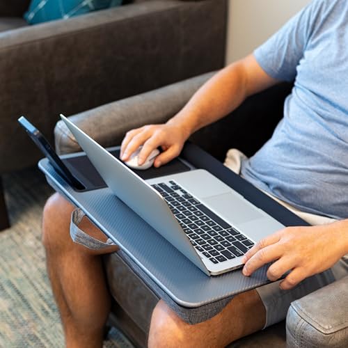 LAPGEAR Home Office Pro Lap Desk – Silver Carbon, Fits 15.6” Laptops - color: Silver Carbon, size: Home Office Pro W/Wrist Rest