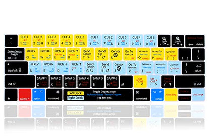 English Silicone Serato Scratch LIVE Shortcuts Hotkey Keyboard Cover Skin for MacBook Pro with Touch Bar 13-inch 15-inch(Model A2159,A1989,A1990,A1706,A1707) (2019-2016)USA Layout Protective Skin - color: Serato Scratch LIVE