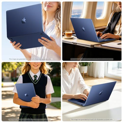 MOSISO Compatible with MacBook Air 15 inch Case M5 M4 M3 M2, Midnight Clear | Ultra Thin Hard Case,Precision Color & Anti-Fingerprint -Compatible with MacBook Air 15.3 inch A3241 A3114 A2941 2026-2023 - color: Midnight Clear