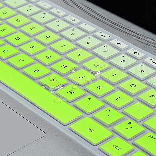 Keyboard Cover for HP Laptop 14/HP Pavilion 14-dq 14-cf/fq 14t-dq300/dq200 14-dq0052dx 14-dq5043cl 14-dq2078wm 14-dq0055dx 14-dq0002dx 14-dq1040wm 14-dq0057nr 14-dq2053cl dq1059wm dq1035cl Skin, Green - color: Ombre Green