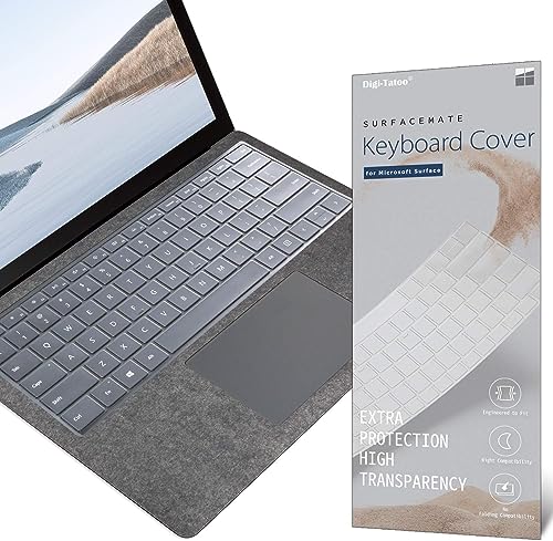 Keyboard Cover for 2024-2026 Surface Laptop 13.8"/15", Clear TPU US Layout | Keyboard Protector Skin, Ultra-Thin, High Transparency, Backlit Clear, Anti-Fingerprint, Soft TPU, Precise Fit 7/8th Edition