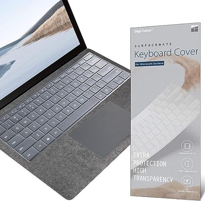 Keyboard Cover for 2024-2026 Surface Laptop 13.8"/15", Clear TPU US Layout | Keyboard Protector Skin, Ultra-Thin, High Transparency, Backlit Clear, Anti-Fingerprint, Soft TPU, Precise Fit 7/8th Edition