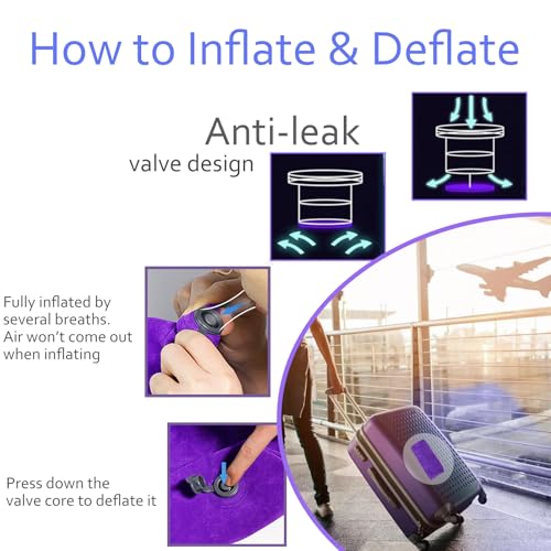 Inflatable Acid Reflux Pillow, Portable Pillow Wedges for Sleeping, Lap Desk Gaming Pillows for Travel, Multi-Functional Wedge Yoga Pillow for Reading, Laptop, Crocheting, Body Positioners