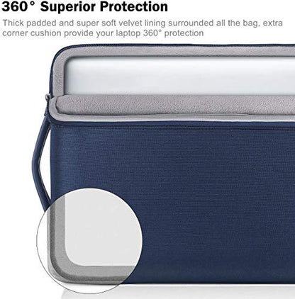 Voova Laptop Sleeve Case 14 15 Inch with Handle, 360° Protective Waterproof Slim Computer Bag Cover Compatible with MacBook Air 15 M2/M3/M4 2024-2025, MacBook Pro 14/15, Hp Chromebook 14, Blue - color: Blue, size: 14-15 Inch