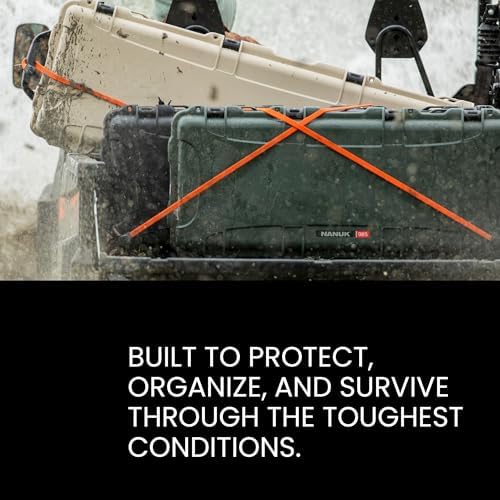 NANUK 910 Hard Case with Customizable Cubed Foam, IP67 Waterproof, Dustproof and Impact Resistant, 14.3” x 11.1” x 4.7”, Rugged Construction for Ultimate Protection, Made in Canada - Olive - color: Olive, style: Cubed Foam