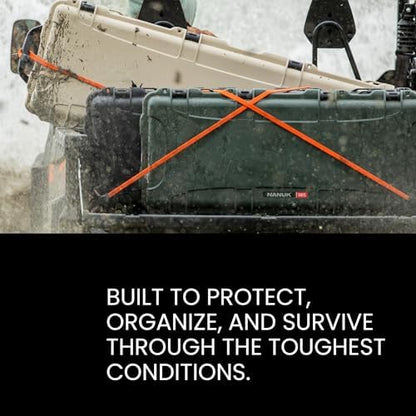 NANUK 910 Hard Case with Customizable Cubed Foam, IP67 Waterproof, Dustproof and Impact Resistant, 14.3” x 11.1” x 4.7”, Rugged Construction for Ultimate Protection, Made in Canada - Olive - color: Olive, style: Cubed Foam