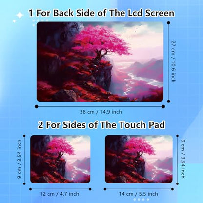 Universal Laptop Skin Sticker Decal for 11.6”12" 13" 13.3" 14" 15" 15.4" 15.6" Reusable Waterproof Scratch-Scratch Resistant Protective Vinyl Laptop Notebook Skin Stickers,Cherry Blossoms in Mountain - color: Cherry blossoms in mountain
