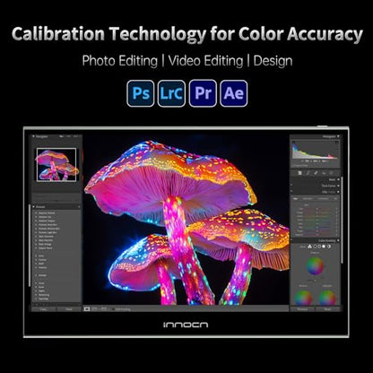 INNOCN 15.6" Portable Monitor OLED Touch Second Screen for Photo Editing with 4K, 100% DCI-P3, 100000:1, 10Bits, USB C External Monitor for Laptop,PC, Phone,Consoles, Brown, PU15 Pre C6 - size: 15.6'', style: OLED/Touch/4K