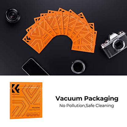 K&F CONCEPT 15-in-1 Camera Lens Cleaning Kit with Camera Blower, Glasses Wipes*10, Cleaning Liquid, Microfiber Cleaning Cloth*2, Lens Cleaning Pen for DSLR Camera Lens Filter Cell Phones