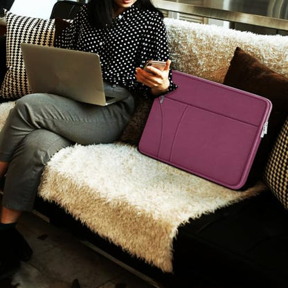 Laptop Sleeve Case 14 inch, Traveling Laptop Cover with Zippered Pocket, Shockproof Protective Carrying Briefcase Computer Bag for 14" MacBook Air/Pro, HP, Dell, Lenovo, Acer, Rose Red - color: Rose Red, size: 14 inch