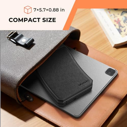 MEETION Foldable Bluetooth Keyboard, Split Ergonomic, Portable | Compact rechargeable folding keyboard with split ergonomic design, ideal for business travel, for Windows, Mac, iPad, Android