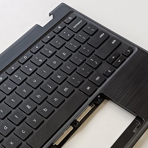 Replacement Laptop Upper Case Palmrest with US Keyboard and Touchpad Assembly Part for Lenovo Chromebook 100E 2nd Gen AST 5CB0Z21474 Black (C+KB)