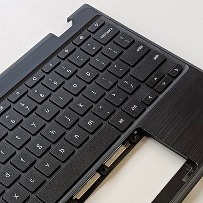 Replacement Laptop Upper Case Palmrest with US Keyboard and Touchpad Assembly Part for Lenovo Chromebook 100E 2nd Gen AST 5CB0Z21474 Black (C+KB)