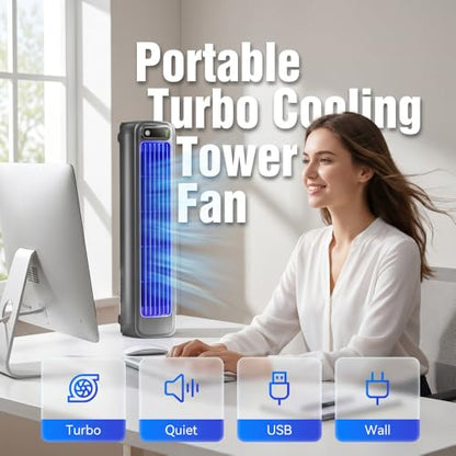 Portable Air Conditioner Cooling Fan Quiet with 3 Speeds, 2026 New Wall Mounted Fan, Portable Usb Desk Fan, Quiet Small Room Fan for Home Room, Adjustable Desk Fan for Office Work (1, Gray)