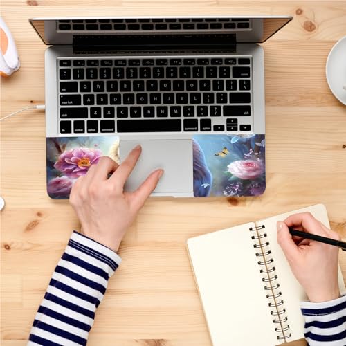 Universal Laptop Skin, DIY Cut-to-Fit Vinyl Cover Compatible with HP, Dell, Lenovo, Mac (13.3" to 15.6"), Anti-Scratch, No Residue & Bubble-Free Protective Decal Sticker, Floral Owl Fantasy - color: Floral Owl Fantasy