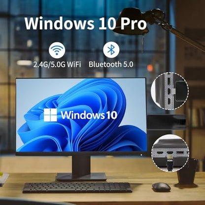 Fanless Mini PC Stick Win 10, Micro Desktop Computer Stick Celeron J3455 4GB 64GB eMMC (1.5 GHz), Small PC USB3.0 X 2 Gigabit Ethernet 4K 60Hz - size: J3455-4+64GB