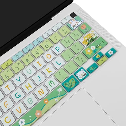 Cute Keyboard Cover for 2021 2020 MacBook Air 13 inch (Model: A2179 A2337) M1 Chip, Silicone Protective Skin, Cute Flowers - color: Cute Flowers
